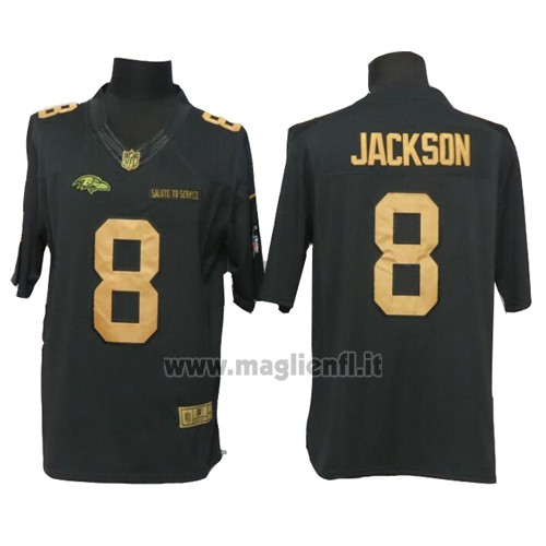 Maglia NFL Anthracite Denver Broncos 8 Jackson Limited Gold Nero